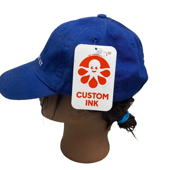 List Perfectly Baseball Hat One Size Blue Spellout Adjustable - Picture 5 of 8